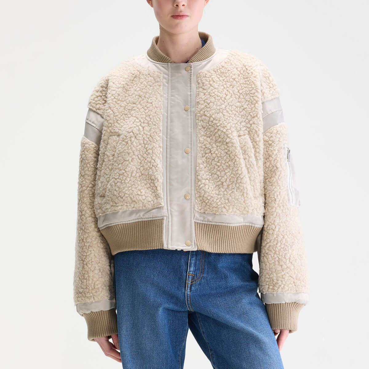 Jasher Reversible Bomber Jacket in Natural by Bellerose