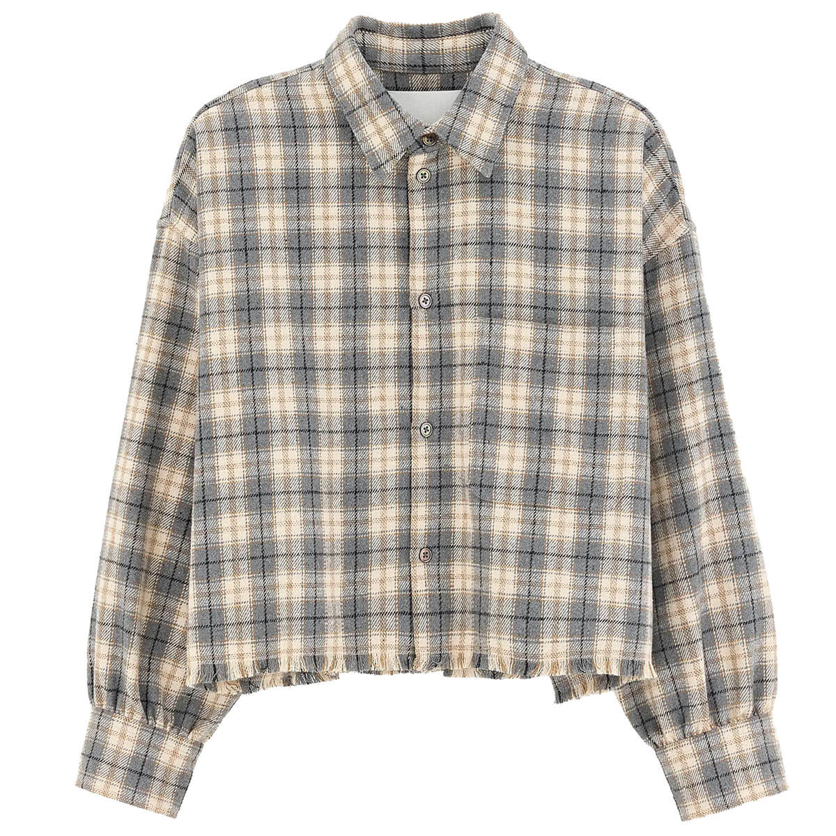 Jonnie Cropped Shirt in Check A by Bellerose