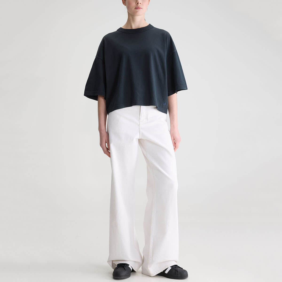 Voss Short Sleeve T-Shirt in Black Blue by Bellerose