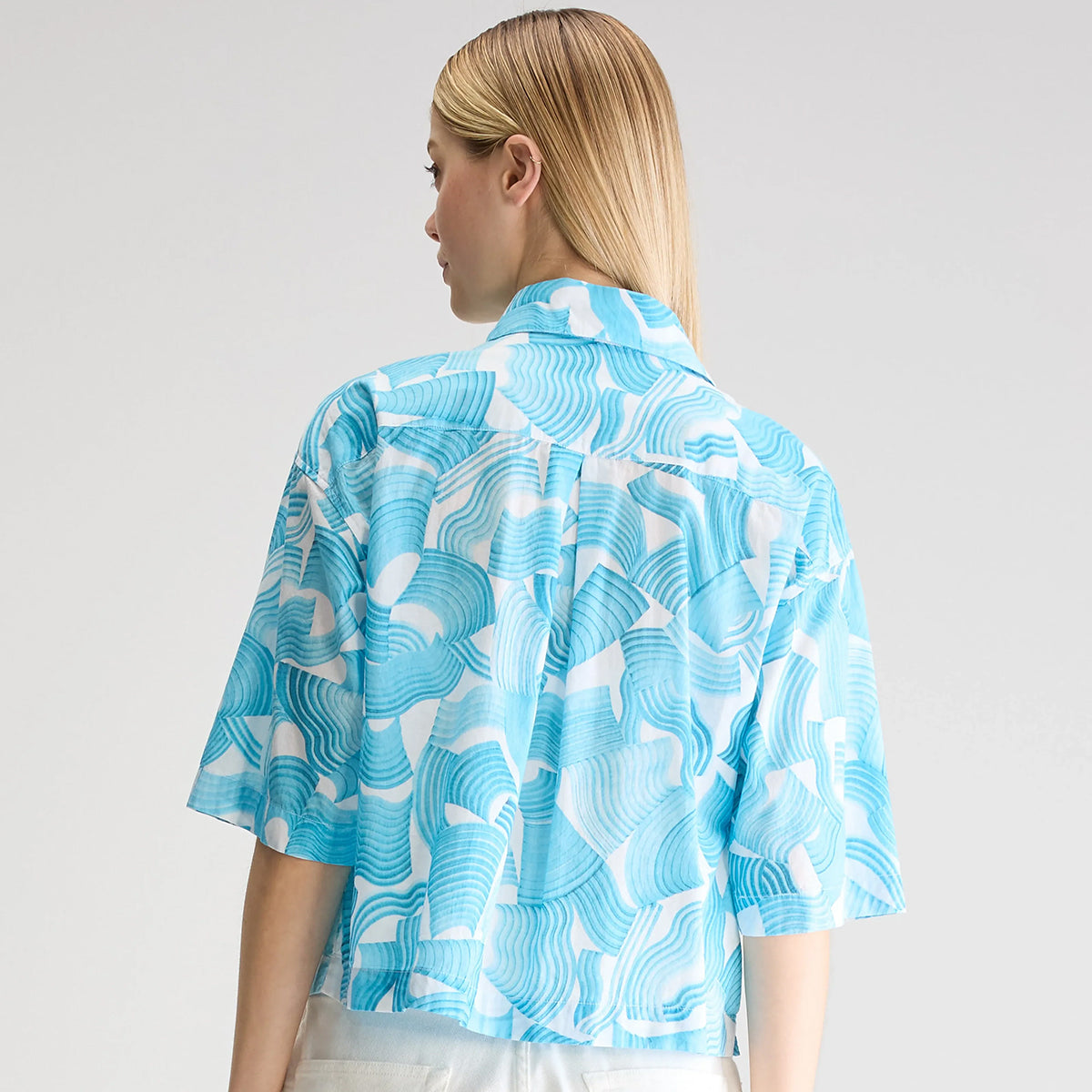 Franky Short Sleeve Shirt in Blue Print by Bellerose – Junior Edition