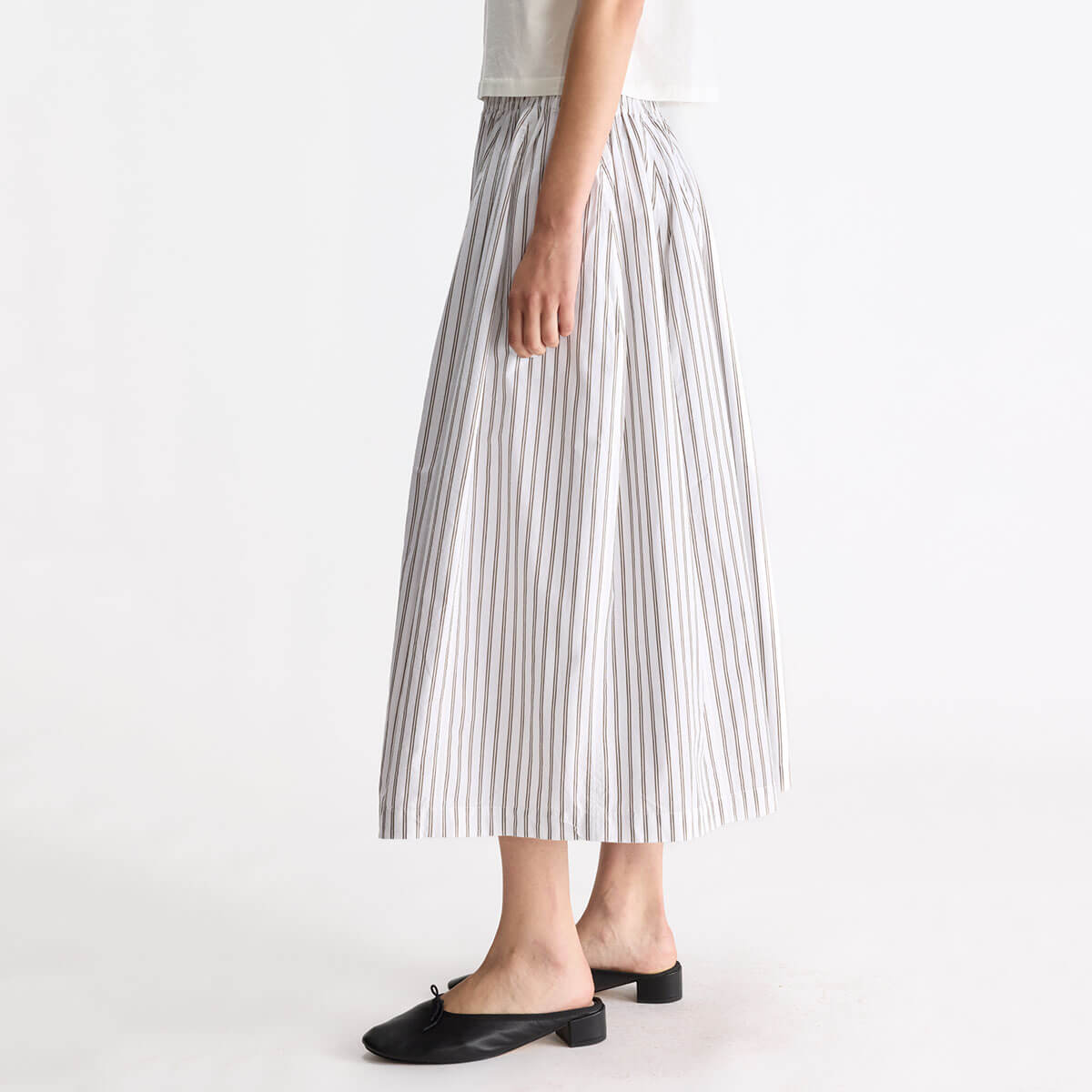 Cinley Skirt in White Stripe by Bellerose