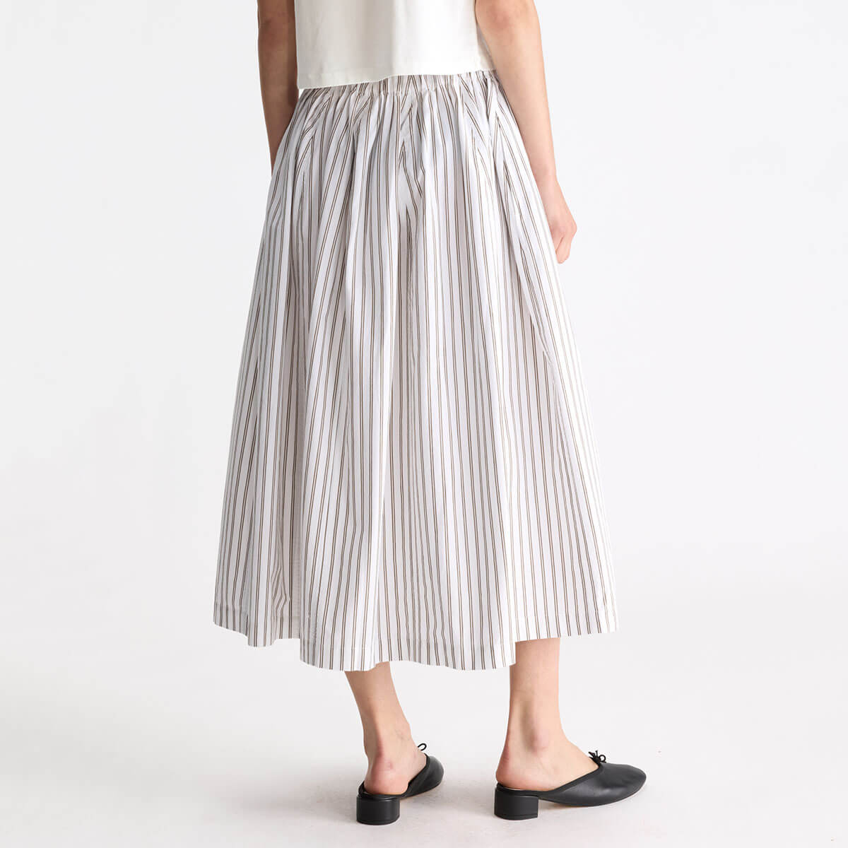 Cinley Skirt in White Stripe by Bellerose