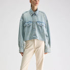 Pery Denim Overshirt in Light Blue Bleach by Bellerose