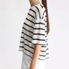 Vydel T-Shirt in White Stripe by Bellerose