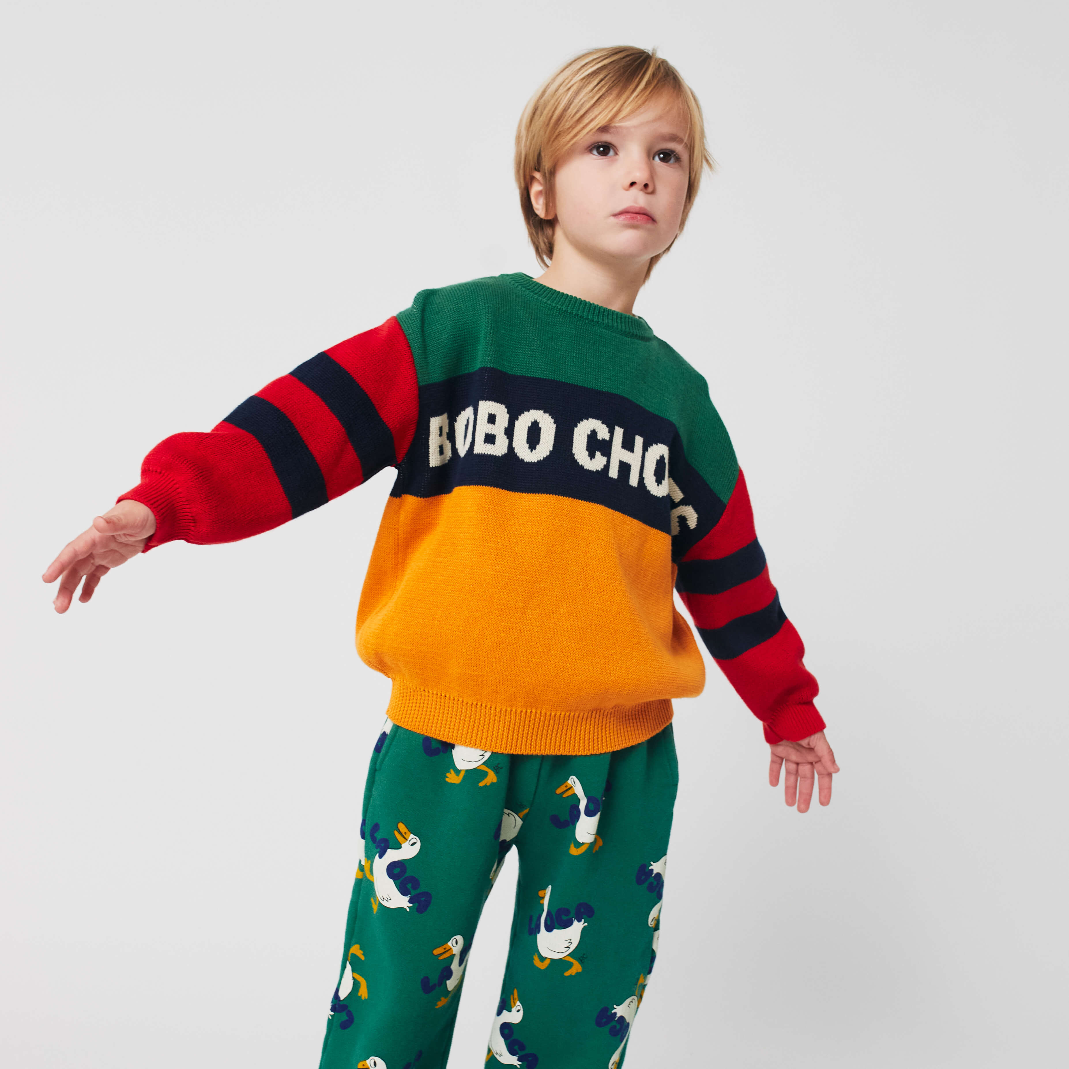 Bobo Choses Colour Block Jumper by Bobo Choses - Last One In Stock
