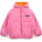 Almost Moiré All Over Reversible Anorak in Fuchsia by Bobo Choses