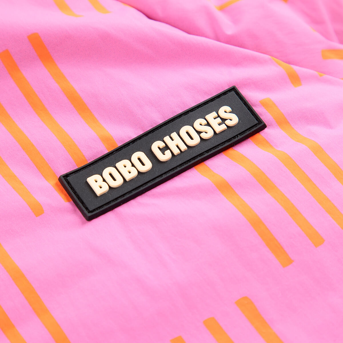 Almost Moiré All Over Reversible Anorak in Fuchsia by Bobo Choses