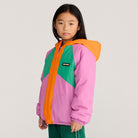 Almost Moiré All Over Reversible Anorak in Fuchsia by Bobo Choses