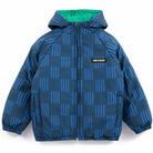 Almost Moiré All Over Reversible Anorak in Navy Blue by Bobo Choses