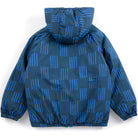 Almost Moiré All Over Reversible Anorak in Navy Blue by Bobo Choses