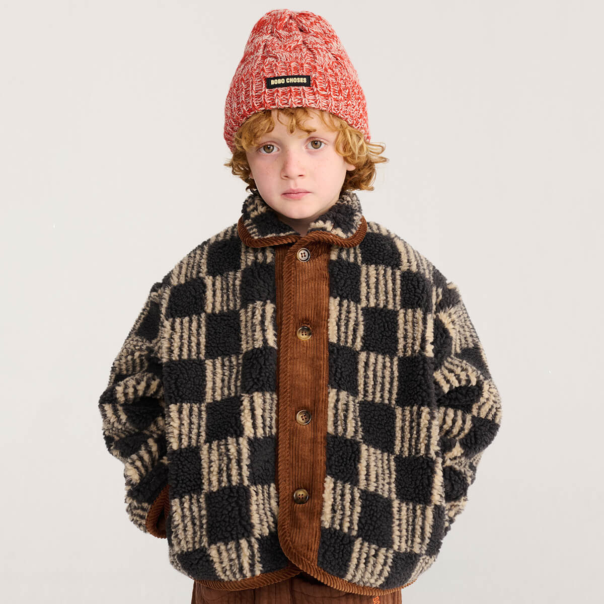 Almost Moiré All Over Sheepskin Jacket by Bobo Choses