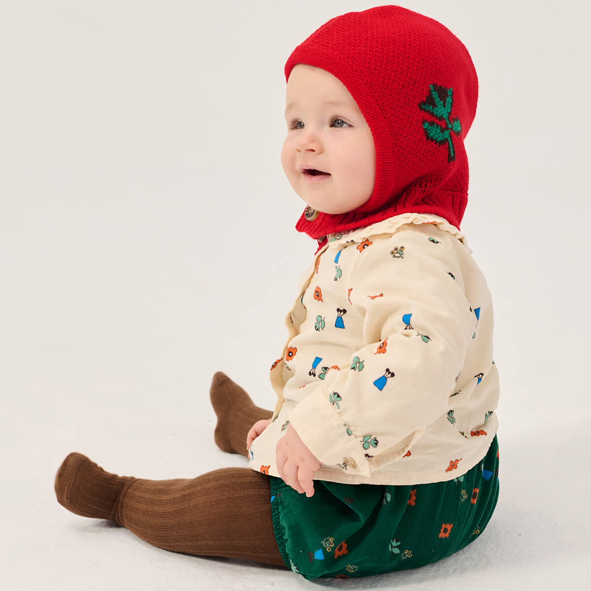 Blossom Knitted Baby Balaclava by Bobo Choses