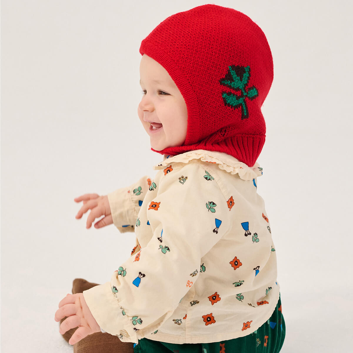 Blossom Knitted Baby Balaclava by Bobo Choses