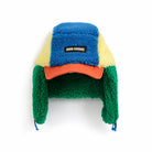 Bobo Choses Color Block Sheepskin Baby Chapka in Blue by Bobo Choses