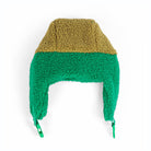 Bobo Choses Color Block Sheepskin Chapka in Green by Bobo Choses