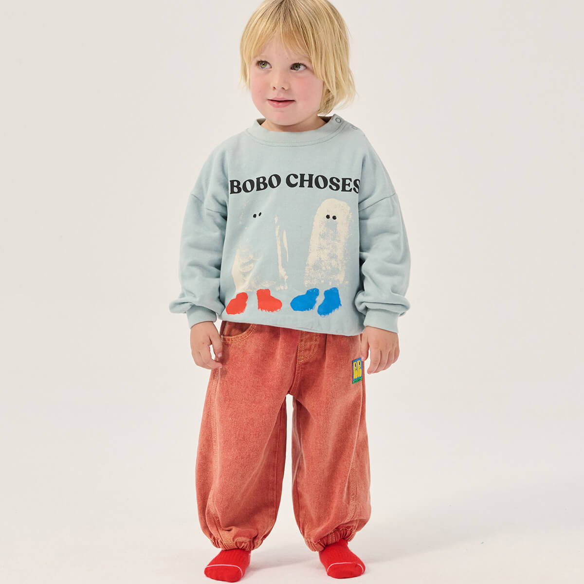 Booo Bo Choses Tag Denim Baby Pants by Bobo Choses
