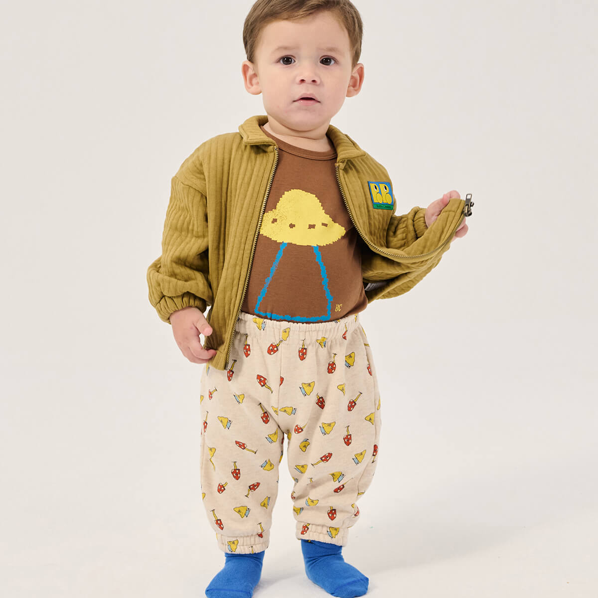 Mush Monster Duo All Over Baby Jogging Pants by Bobo Choses