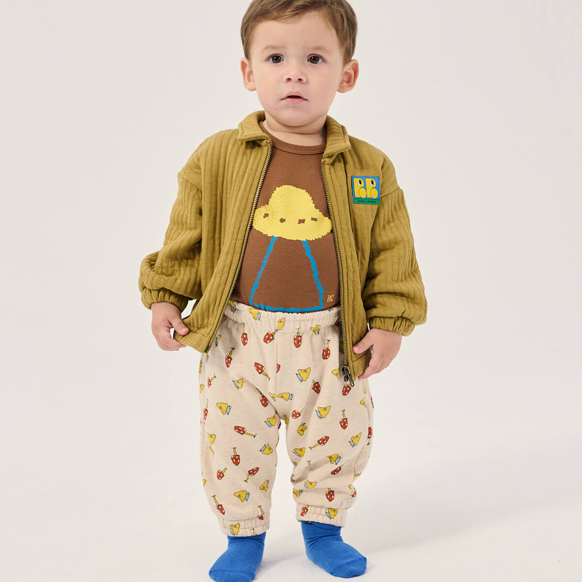 Mush Monster Duo All Over Baby Jogging Pants by Bobo Choses