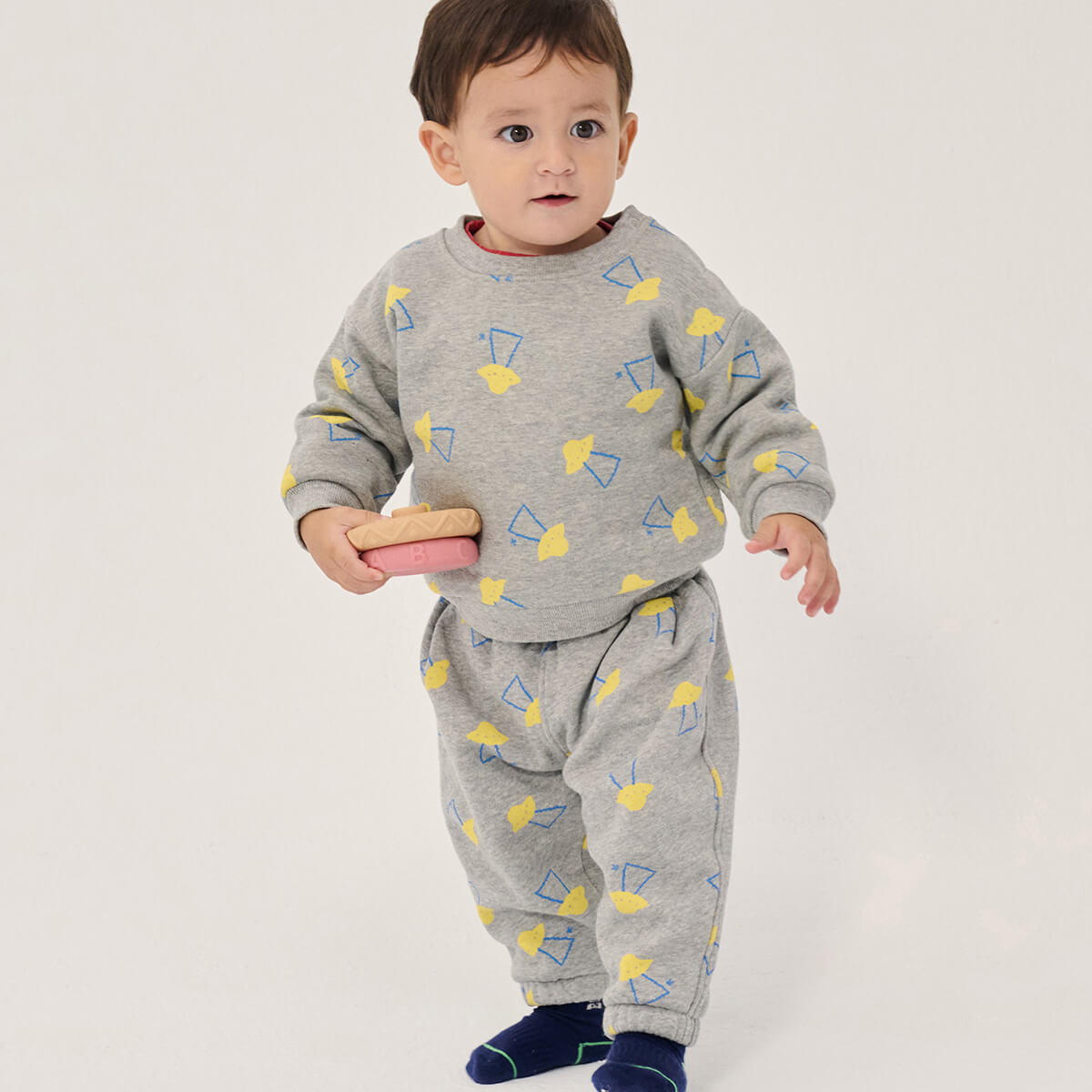 Pixel Abduction All Over Baby Jogging Pants by Bobo Choses