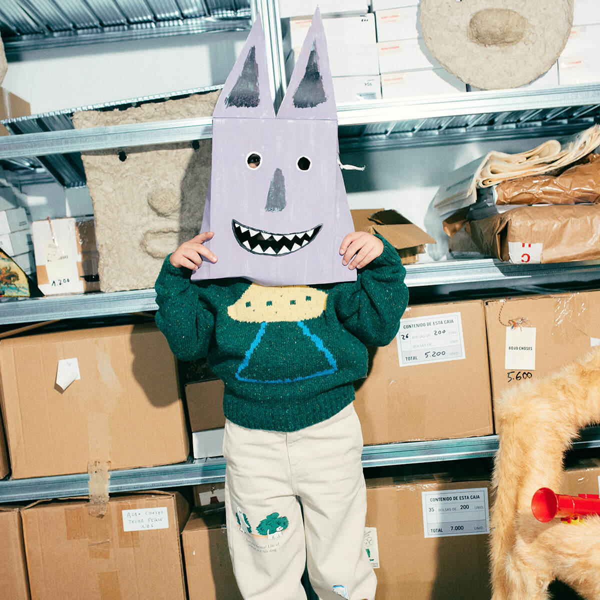 Pixel Abduction Jacquard Jumper by Bobo Choses