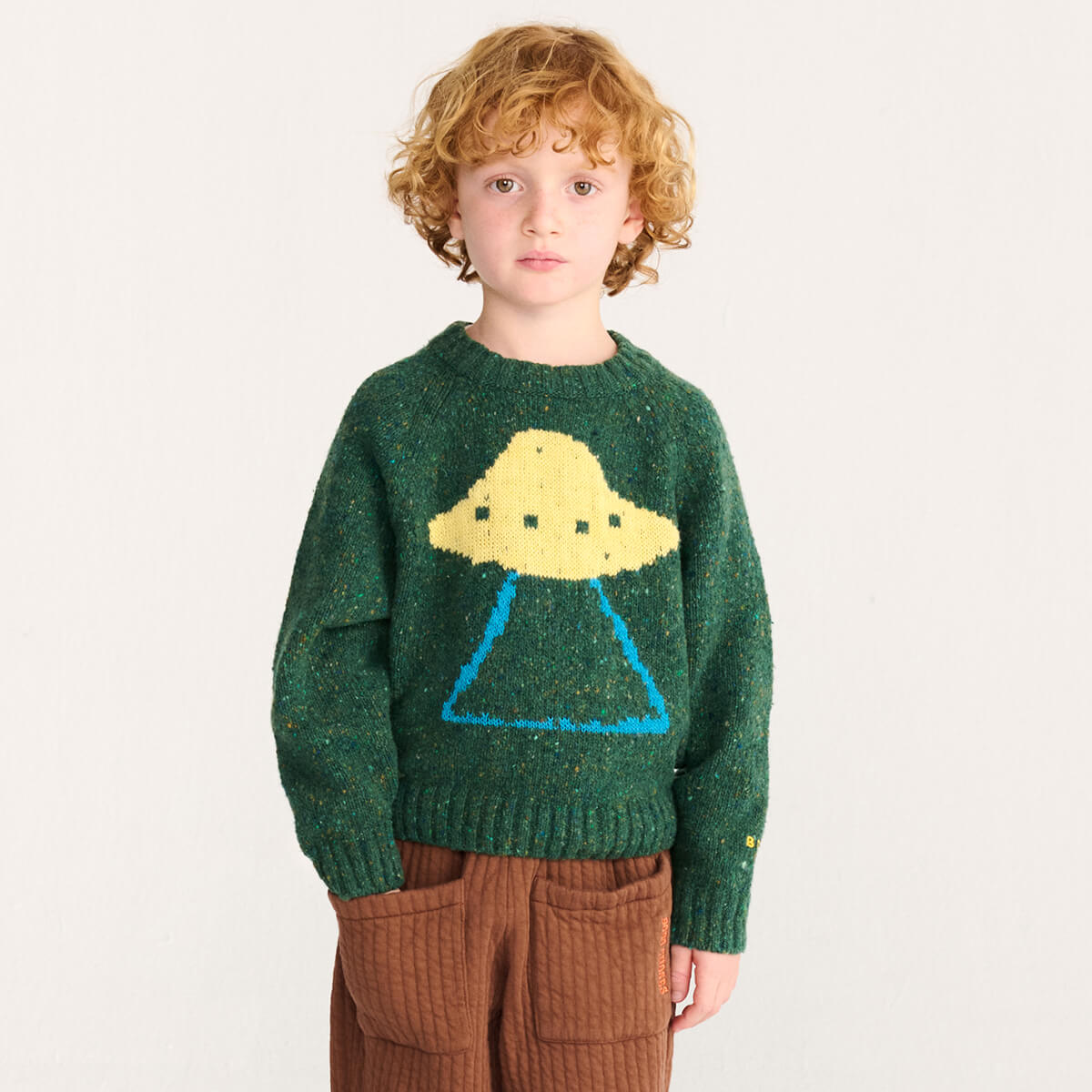 Pixel Abduction Jacquard Jumper by Bobo Choses