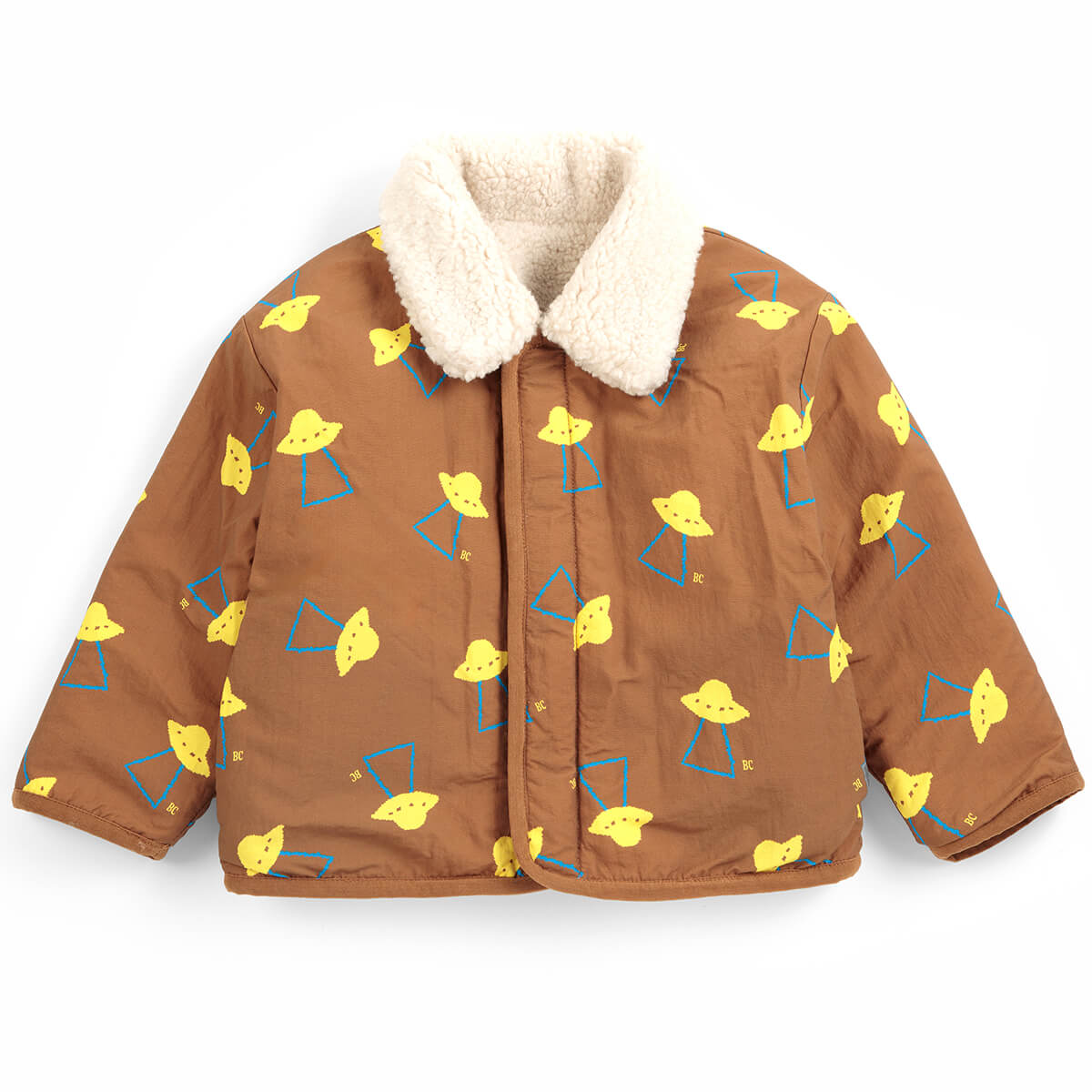Pixel Abduction Sheepskin Reversible Baby Jacket by Bobo Choses