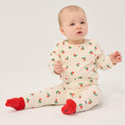 Stamp Bloom All Over Baby Leggings by Bobo Choses