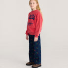Stamp Bloom All Over Denim Pants by Bobo Choses