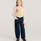 Stamp Bloom All Over Denim Pants by Bobo Choses