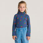 Stamp Bloom All Over Turtleneck T-Shirt by Bobo Choses