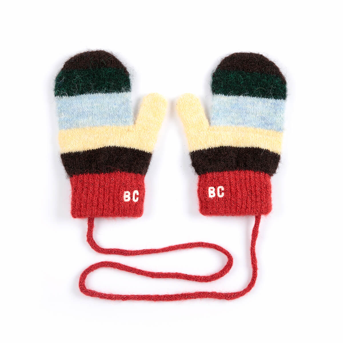 Striped Knitted Baby Mittens by Bobo Choses