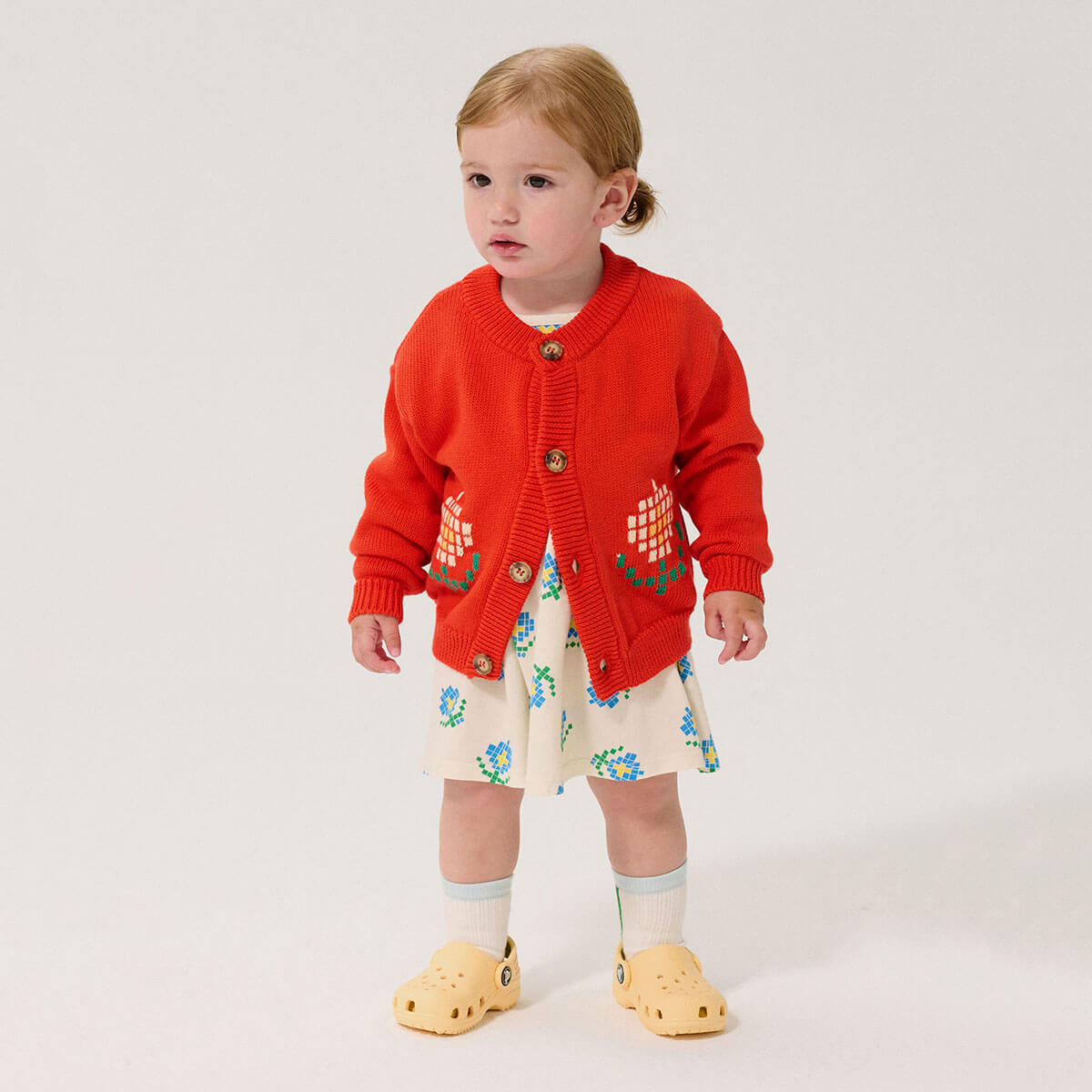 Pixel Daisy Baby Cardigan by Bobo Choses – Junior Edition