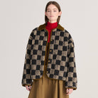 Almost Moiré Sherpa Jacket in Beige by Bobo Choses Womenswear
