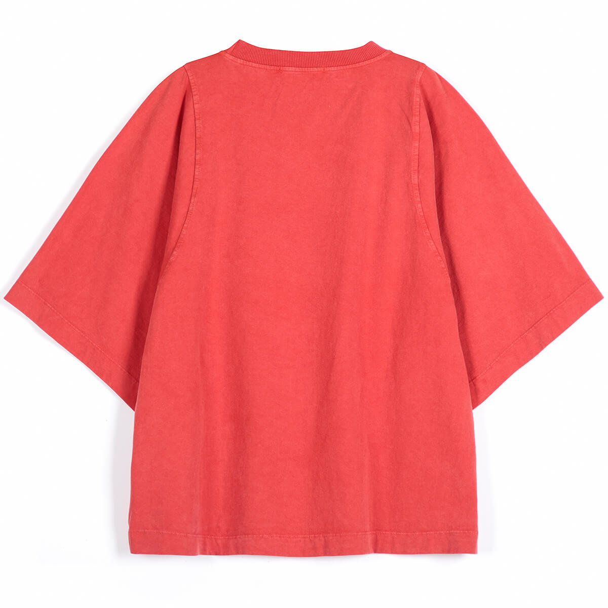 Monster Mug Embroidered T Shirt in Red by Bobo Choses Womenswear