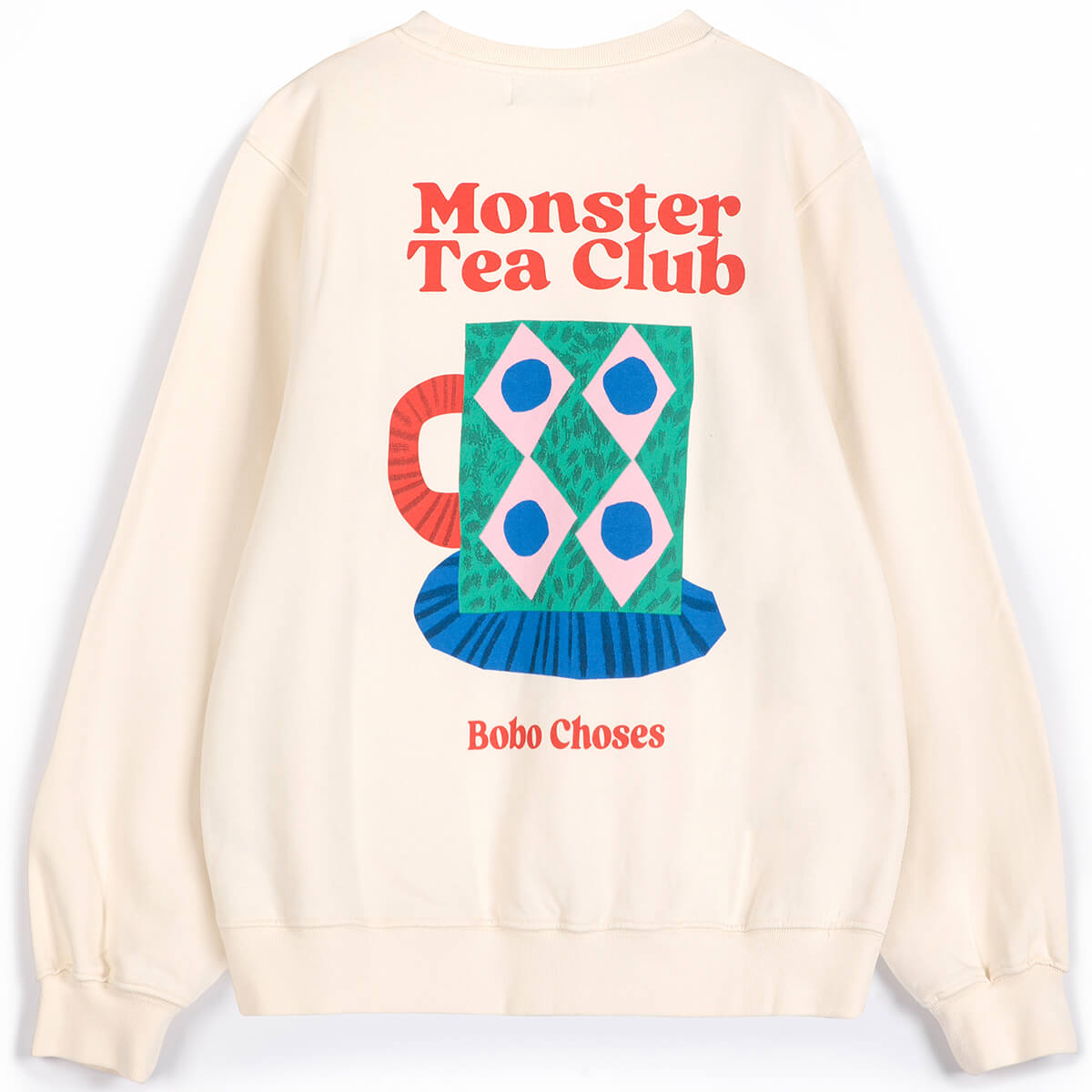 Monster Mug Sweatshirt in Off White by Bobo Choses Womenswear