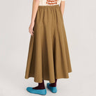Paper Touch Evasé Skirt in Khaki by Bobo Choses Womenswear