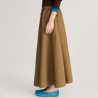 Paper Touch Evasé Skirt in Khaki by Bobo Choses Womenswear