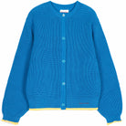 Pearl Knitted Cotton Cardigan in Blue by Bobo Choses Womenswear