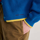 Pearl Knitted Cotton Cardigan in Blue by Bobo Choses Womenswear