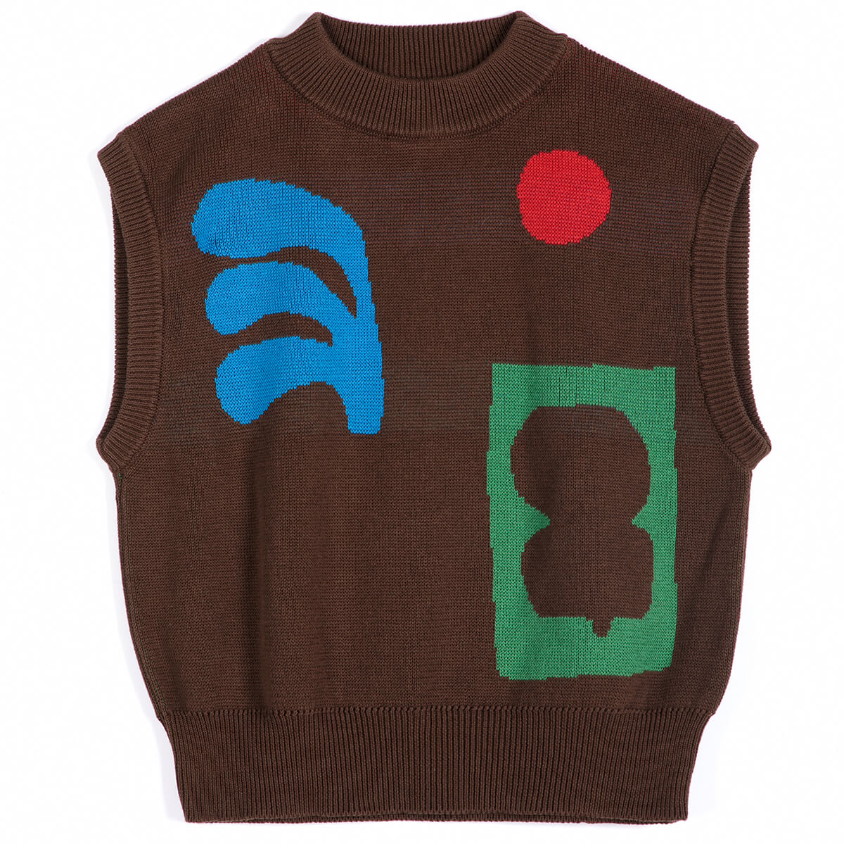 Plant Seal Vest in Dark Brown by Bobo Choses Womenswear
