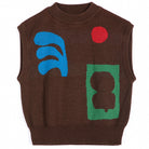 Plant Seal Vest in Dark Brown by Bobo Choses Womenswear