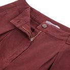 Pleated Twill Wide Leg Pants in Dark Brown by Bobo Choses Womenswear