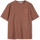 Red Vibrant Flower T Shirt in Dark Brown by Bobo Choses Womenswear
