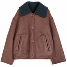 Reversible Sherpa Jacket in Dark Brown by Bobo Choses Womenswear