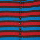 Striped Cotton Cardigan in Blue by Bobo Choses Womenswear