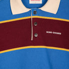 Striped Polo Jumper in Blue by Bobo Choses Womenswear