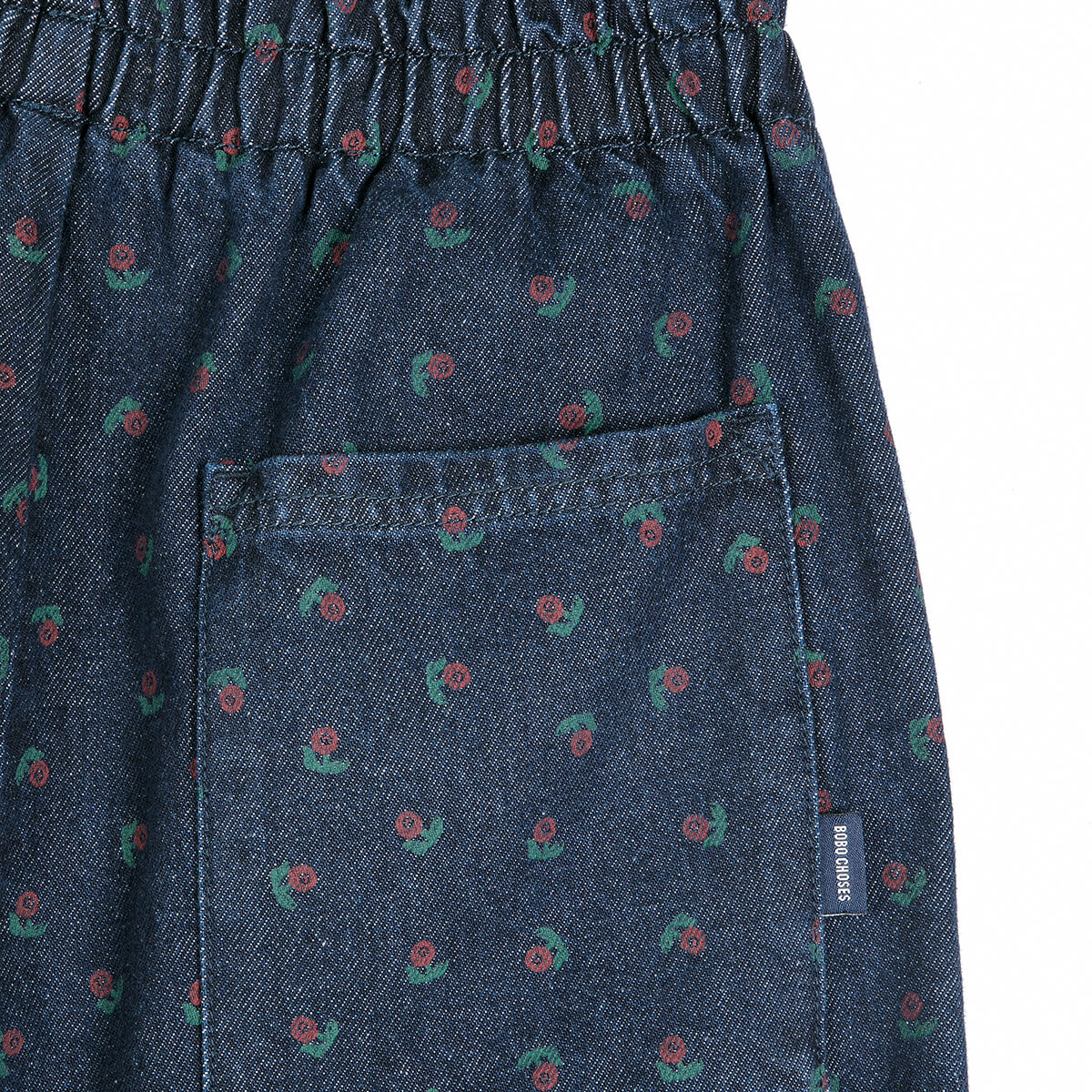 Swamp Whirl Denim Cocoon Pants in Navy by Bobo Choses Womenswear