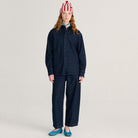 Swamp Whirl Denim Cocoon Pants in Navy by Bobo Choses Womenswear