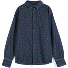 Swamp Whirl Denim Shirt in Navy Blue by Bobo Choses Womenswear