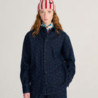 Swamp Whirl Denim Shirt in Navy Blue by Bobo Choses Womenswear